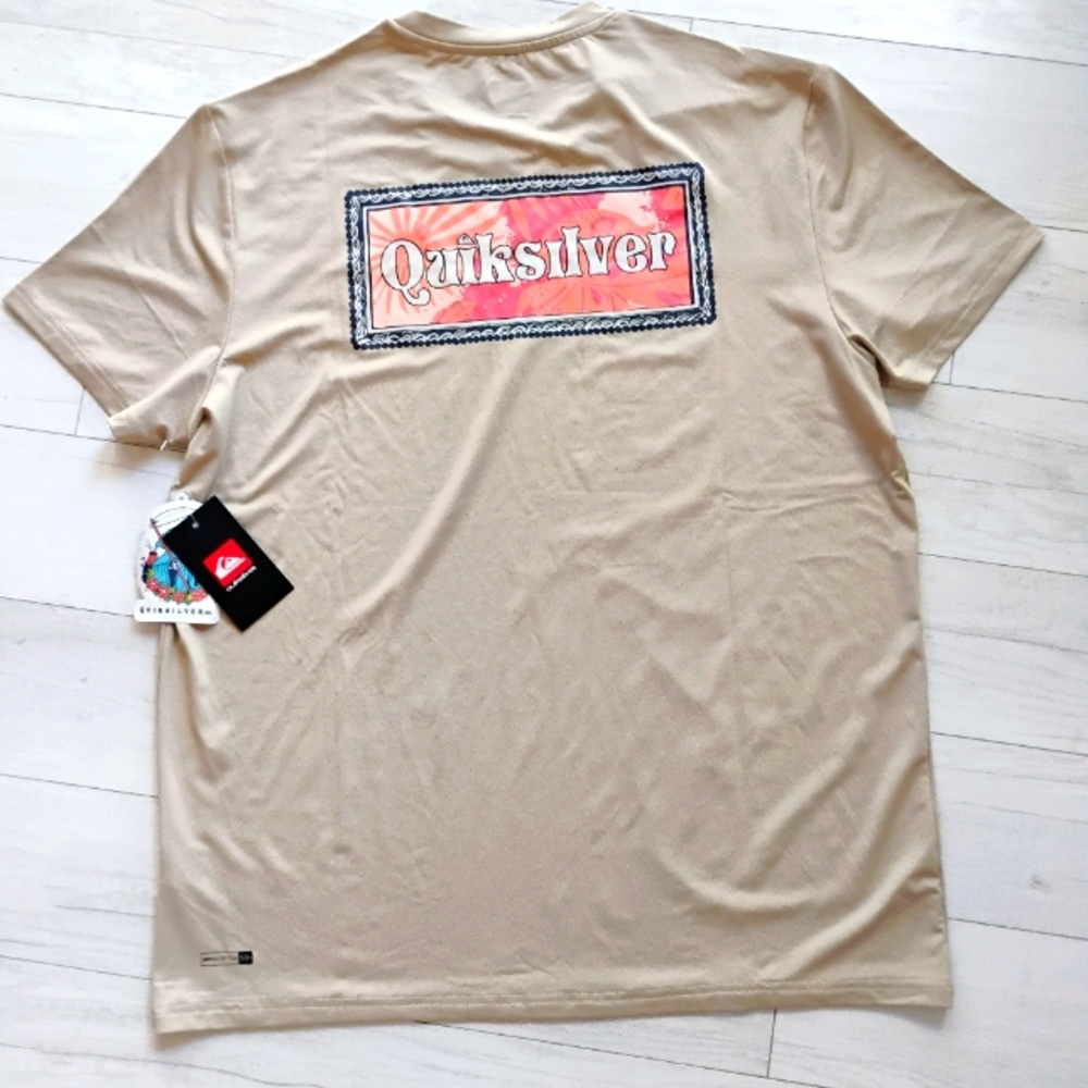 QUIKSILVER NEW Boxed Logo Rashguard Surf Shirt